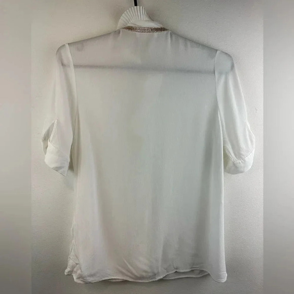 CHLOÉ KIDS RUFFLE-COLLAR BLOUSE WHITE Sz 14 - Picture 8 of 16